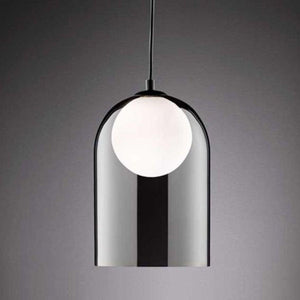 Hanglamp smoke glas warmwit - Complete set incl. LED lamp - Zwart