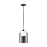 Hanglamp smoke glas warmwit - Complete set incl. LED lamp - Zwart
