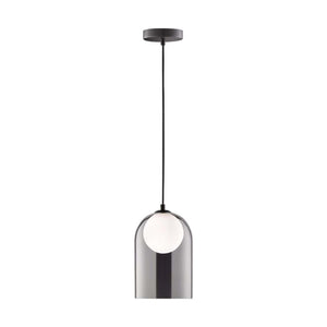 Hanglamp smoke glas warmwit - Complete set incl. LED lamp - Zwart