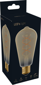 LED Filament Edison lamp - E27 - Extra warmwit 1800K - 250 lumen - 4W - Dimbaar - Goud glas - ST64 - 230V