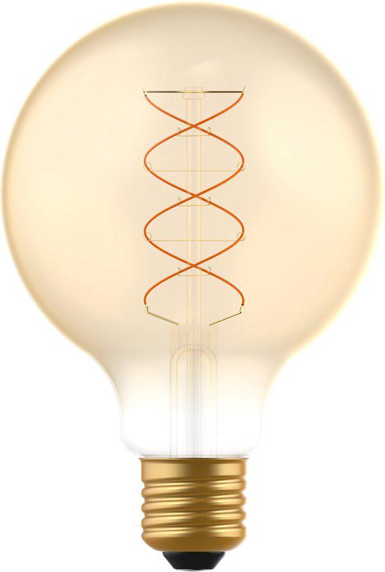 LED Filament Lamp E27 Dimbaar 250 lumen - 4W - Extra Warmwit 1800K - G95 Globe - Goud