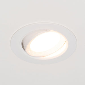 Spot LED encastrable 360 lumens - 5W - Blanc chaud - Variable - Inclinable - Blanc - 3 pièces