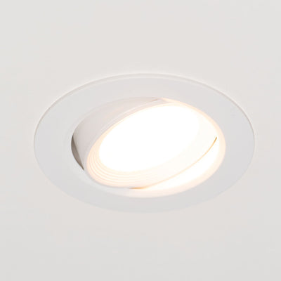 Spot LED encastrable 360 lumens - 5W - Blanc chaud - Variable - Inclinable - Blanc - 3 pièces