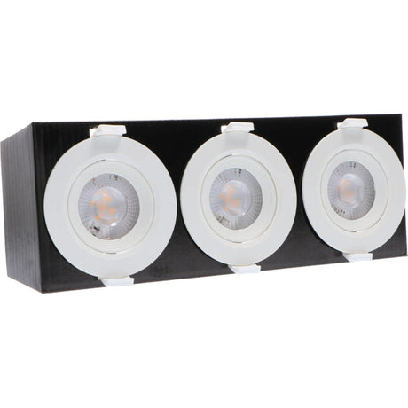 LED Inbouwspot 360 Lumen - 5W - Warmwit - Dimbaar - Kantelbaar - Wit - 3 stuks