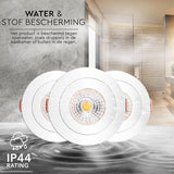 LED Inbouwspot 360 Lumen - 5W - Warmwit - Dimbaar - Kantelbaar - Wit - 3 stuks