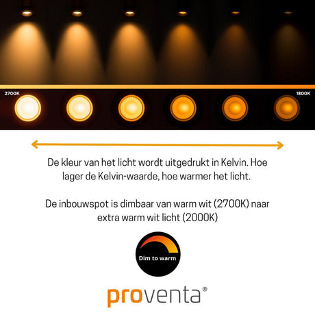 PACK DE 3 - Spot LED encastrable LED's Light Pro nickel - DimToWarm - Ø 68mm - Orientable - Lumière blanc chaud - CRI95