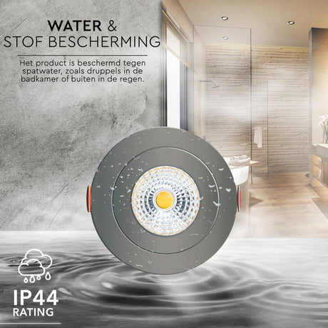PACK DE 6 - Spot LED encastrable LED’s Light Pro nickel - DimToWarm - Ø 68mm - Inclinable - Lumière blanc chaud - CRI95