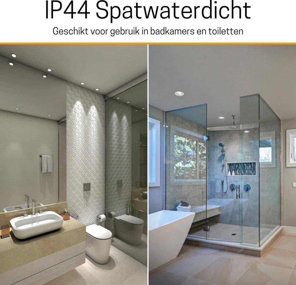 Spot LED encastrable 350 lumens - 5,5W - DimToWarm 2700-2000K - Ø68mm - Orientable - Variable - CRI95 - IP44 - 3 pièces