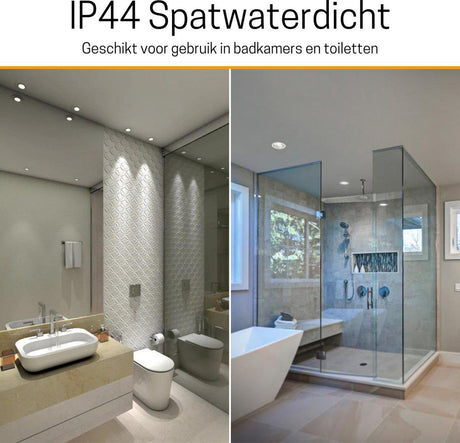 Spot LED encastrable 350 lumens - 5,5W - DimToWarm 2700-2000K - Ø68mm - Orientable - Variable - CRI95 - IP44 - 3 pièces
