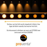 LED's Light Pro LED Inbouwspot Zwart - DimToWarm - Ø 68mm - Kantelbaar - Warm wit licht - CRI95- Dimbaar