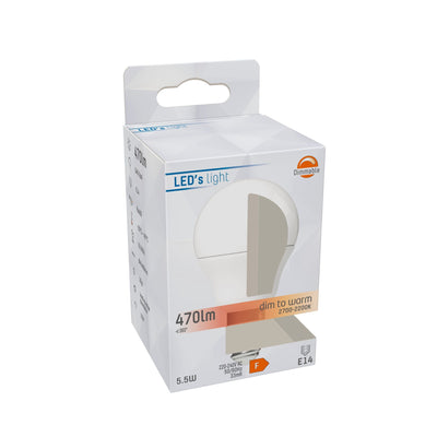 Ampoule LED E14 à intensité variable - réglable vers un blanc extra chaud - 1 ampoule