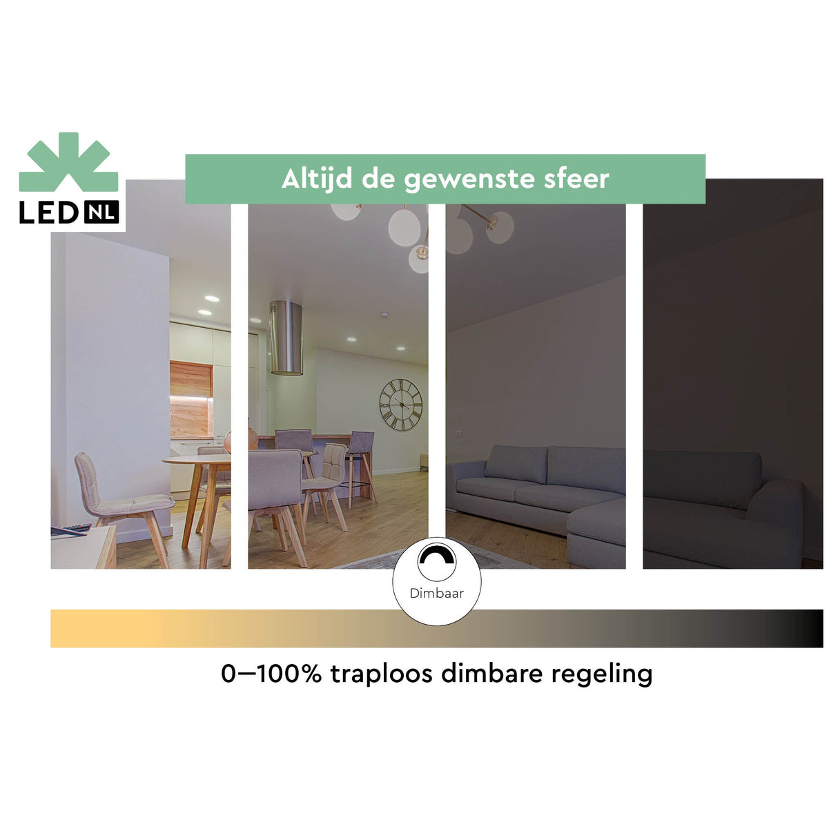 Dimbare E27 LED Lamp - Dimbaar naar extra warm wit - 1 lamp