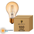 Filamentlamp E27 A60, 100 stuks, 2200K, doos