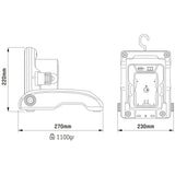 Accu LED Werklamp 2900 Lumen - 18V - Koelwit - Dimbaar - IP54 - Bosch Dewalt Makita Milwaukee Metabo