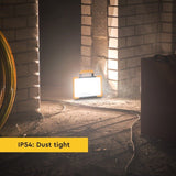 LED Accu Werklamp 5500 lumen - Koelwit 5000K - 18V Draadloos - Dimbaar - IP54 Waterdicht - USB Poort