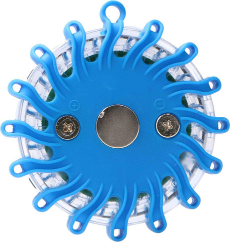 Draadloze LED Zwaailamp Blauw op batterijen - 9 standen - Magnetisch & Waterdicht