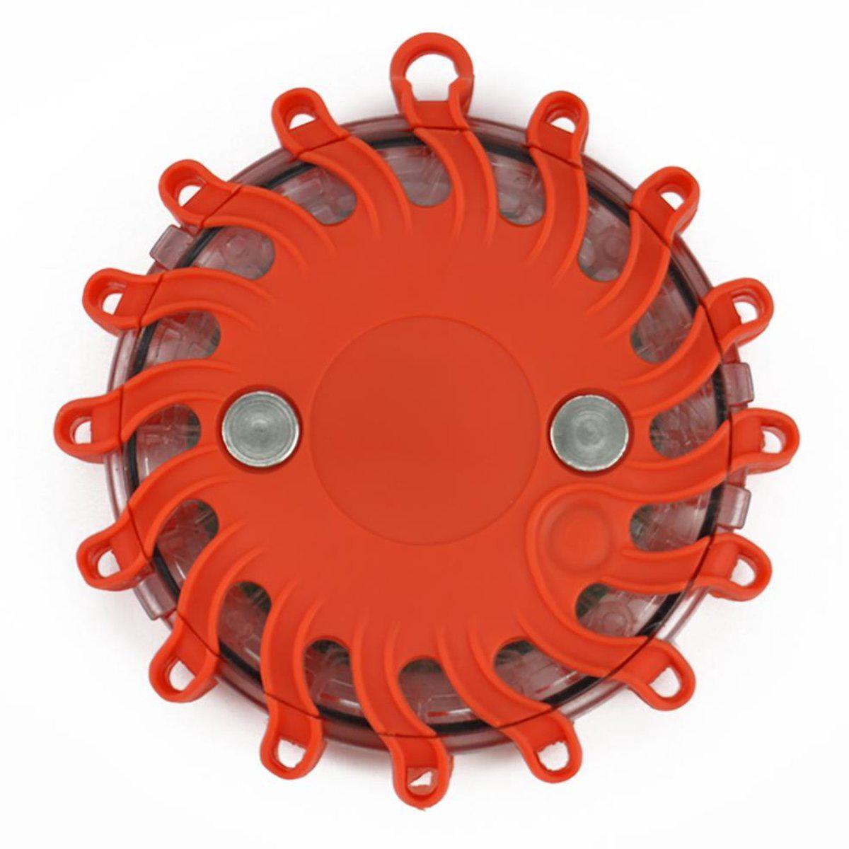 Feu clignotant LED sans fil à piles - 9 modes - Magnétique et étanche - Rouge