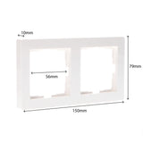 Dubbelframe voor wandcontactdoos - Universeel - 55 x 55 mm - Wit