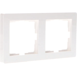 Dubbelframe voor wandcontactdoos - Universeel - 55 x 55 mm - Wit