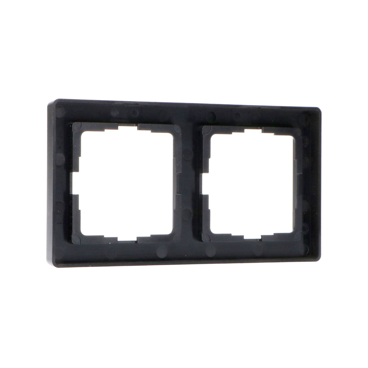 Dubbelframe voor wandcontactdoos - Universeel - 55 x 55 mm - Zwart