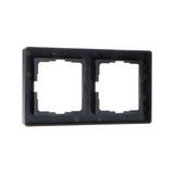 Dubbelframe voor wandcontactdoos - Universeel - 55 x 55 mm - Zwart