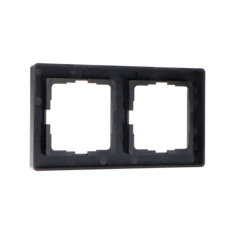 Dubbelframe voor wandcontactdoos - Universeel - 55 x 55 mm - Zwart