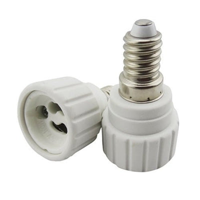 E14 fitting, GU10 fitting verloopfitting 2 stuks, wit 230V AC