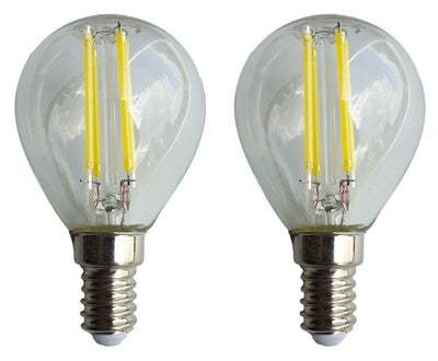 Ampoule sphérique E14 G45 2 pièces | LED 4 W = ampoule à incandescence 40 W | filament blanc lumière du jour 6500 K | 230 V - LEDPLANET.NL