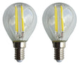Ampoule sphérique E14 G45 2 pièces | LED 4 W = ampoule à incandescence 40 W | filament blanc lumière du jour 6500 K | 230 V - LEDPLANET.NL