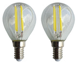 Ampoule sphérique E14 G45 2 pièces | LED 4 W = ampoule à incandescence 40 W | filament blanc lumière du jour 6500 K | 230 V - LEDPLANET.NL