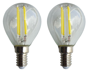 Ampoules sphériques E14 G45, 2 pièces | ampoule LED 4W=40W | filament blanc lumière du jour 6500K | 230V
