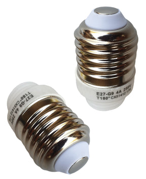 E27 fitting, G9 fitting verloopfitting 2 stuks, wit 230V AC