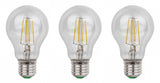 E27 LED lamp 3 stuks | gloeilamp A60 | 4W=40W | daglichtwit filament 6500K - LEDPLANET.NL