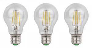 E27 LED lamp 3 stuks | gloeilamp A60 | 4W=40W | daglichtwit filament 6500K