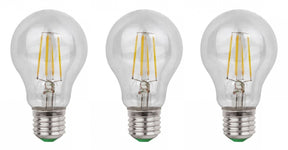 3 ampoules LED E27 | ampoule A60 | 6 W=60 W | filament blanc chaud 2700 K - LEDPLANET.NL