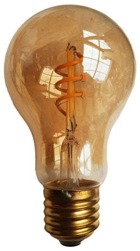 LED lamp E27 dimbaar amber glas, 4W vervangt 40W, flame 1800-2700K, 300 lm