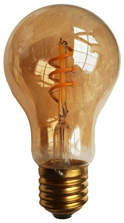 LED lamp E27 dimbaar amber glas, 4W vervangt 40W, flame 1800-2700K, 300 lm