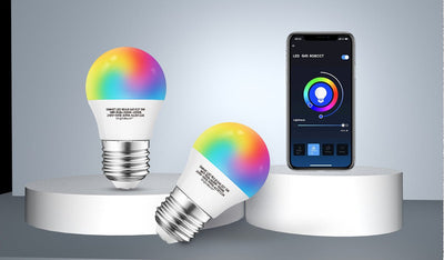 Ampoule LED intelligente E27 avec couleurs RGB et contrôle par application pour des configurations domestiques intelligentes