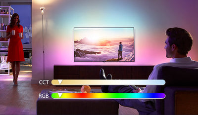 Gloeilamp E27 WiFi RGB+CCT 3000K-6500K, RGB, warmwit