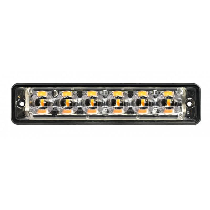 Feu clignotant à LED 6 LED | R65 | ultra plat slimline | ambre | 10-30v | S11F6002