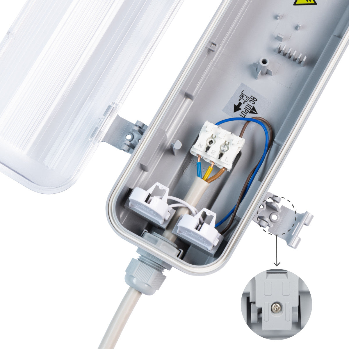 LED Vochtbestendig armatuur - 3600 lm - 35W - Koelwit 4000K - 120° - IP65 - IK06 - 120cm - 230V