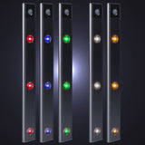 Éclairage de meuble EasyFix à installer sous le meuble avec détecteur de mouvement - fonction RGB - 3 points lumineux - Sans fil et rechargeable (USB-C) - 35 cm