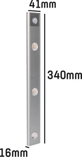Éclairage de meuble EasyFix à installer sous le meuble avec détecteur de mouvement - fonction RGB - 3 points lumineux - Sans fil et rechargeable (USB-C) - 35 cm