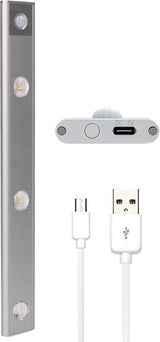 Éclairage de meuble EasyFix à installer sous le meuble avec détecteur de mouvement - fonction RGB - 3 points lumineux - Sans fil et rechargeable (USB-C) - 35 cm