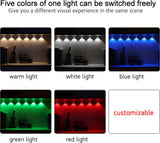 EasyFix Kastverlichting met Bewegingssensor - RGB functie - 6 lichtpunten - Draadloos en oplaadbaar (USB-C) - 68,5 cm