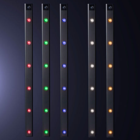 Éclairage de meuble EasyFix avec détecteur de mouvement - Fonction RGB - 6 points lumineux - Sans fil et rechargeable (USB-C) - 68,5 cm