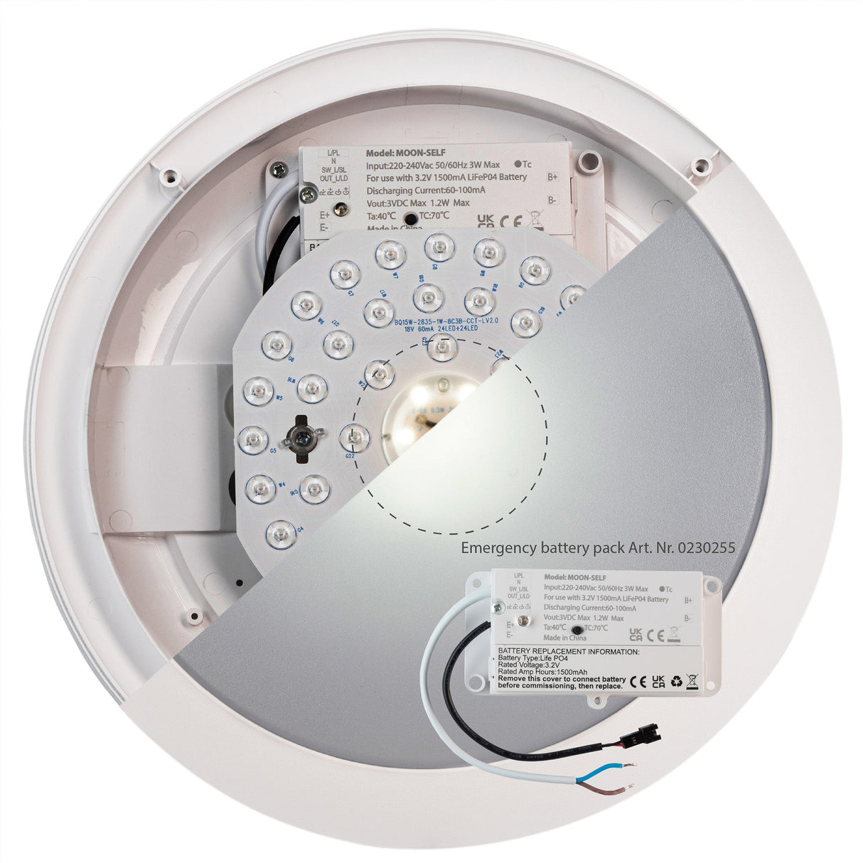 LED Plafondlamp 2050 lumen - 15W - 3 Lichtkleur Instelbaar - IP66 Waterdicht - 30cm