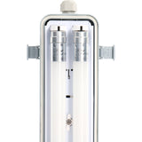 Luminaire LED étanche à l'humidité 60cm double - 2220 lumen - 12W - Blanc froid 4000K - IP65 - IK08 - 2 tubes LED inclus