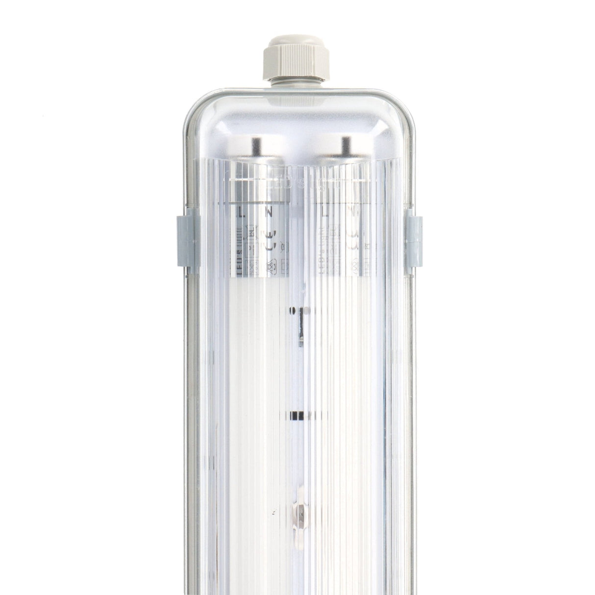 Luminaire LED étanche à l'humidité 60cm double - 2220 lumen - 12W - Blanc froid 4000K - IP65 - IK08 - 2 tubes LED inclus