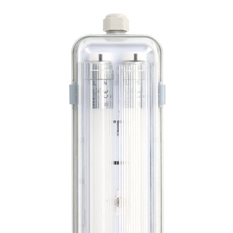 LED Vochtbestendig armatuur 60cm Dubbel - 2220 lumen - 12W - Koelwit 4000K - IP65 - IK08 - Inclusief 2 LED buizen
